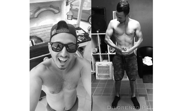 voor en na foto van een klant van Dilorenzo personal training na het volgen van het voedingsadvies